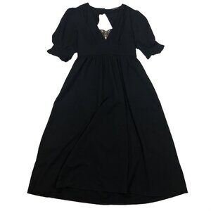 Disturbia Divination Texture Midi Dress Black Sz 8 Goth READ